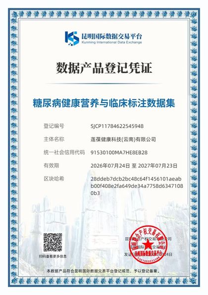 糖尿病健康营养与临床标注数据集